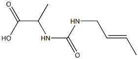 2-({[(2E)-but-2-enylamino]carbonyl}amino)propanoic acid 结构式