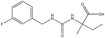 2-({[(3-fluorobenzyl)amino]carbonyl}amino)-2-methylbutanoic acid 结构式