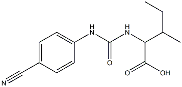 2-({[(4-cyanophenyl)amino]carbonyl}amino)-3-methylpentanoic acid 结构式