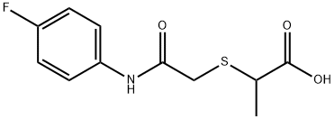 2-({[(4-fluorophenyl)carbamoyl]methyl}sulfanyl)propanoic acid 结构式