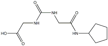 2-({[(cyclopentylcarbamoyl)methyl]carbamoyl}amino)acetic acid 结构式