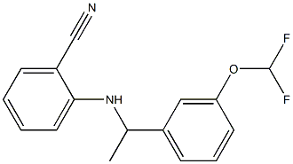 2-({1-[3-(difluoromethoxy)phenyl]ethyl}amino)benzonitrile 结构式