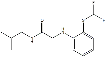 2-({2-[(difluoromethyl)sulfanyl]phenyl}amino)-N-(2-methylpropyl)acetamide 结构式