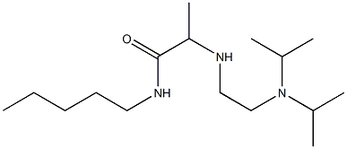 2-({2-[bis(propan-2-yl)amino]ethyl}amino)-N-pentylpropanamide 结构式