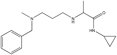 2-({3-[benzyl(methyl)amino]propyl}amino)-N-cyclopropylpropanamide 结构式