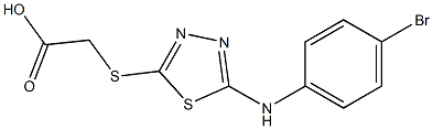 2-({5-[(4-bromophenyl)amino]-1,3,4-thiadiazol-2-yl}sulfanyl)acetic acid 结构式