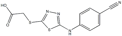2-({5-[(4-cyanophenyl)amino]-1,3,4-thiadiazol-2-yl}sulfanyl)acetic acid 结构式