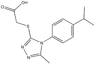 2-({5-methyl-4-[4-(propan-2-yl)phenyl]-4H-1,2,4-triazol-3-yl}sulfanyl)acetic acid 结构式