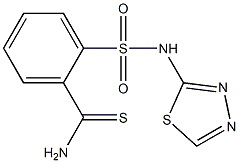 2-(1,3,4-thiadiazol-2-ylsulfamoyl)benzene-1-carbothioamide 结构式