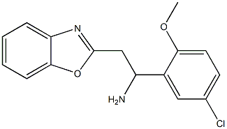 2-(1,3-benzoxazol-2-yl)-1-(5-chloro-2-methoxyphenyl)ethan-1-amine 结构式