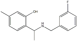 2-(1-{[(3-fluorophenyl)methyl]amino}ethyl)-5-methylphenol 结构式