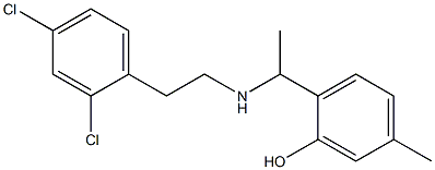 2-(1-{[2-(2,4-dichlorophenyl)ethyl]amino}ethyl)-5-methylphenol 结构式