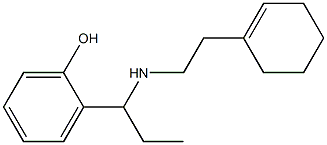 2-(1-{[2-(cyclohex-1-en-1-yl)ethyl]amino}propyl)phenol 结构式