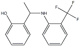 2-(1-{[2-(trifluoromethyl)phenyl]amino}ethyl)phenol 结构式