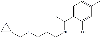 2-(1-{[3-(cyclopropylmethoxy)propyl]amino}ethyl)-5-methylphenol 结构式