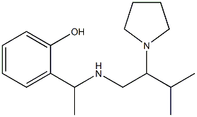 2-(1-{[3-methyl-2-(pyrrolidin-1-yl)butyl]amino}ethyl)phenol 结构式