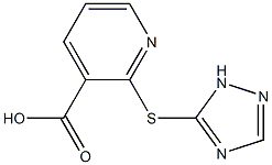 2-(1H-1,2,4-triazol-5-ylsulfanyl)pyridine-3-carboxylic acid 结构式