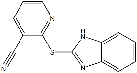 2-(1H-1,3-benzodiazol-2-ylsulfanyl)pyridine-3-carbonitrile 结构式