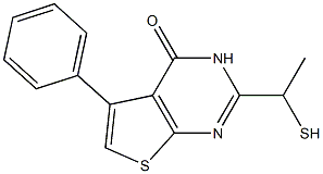 2-(1-mercaptoethyl)-5-phenylthieno[2,3-d]pyrimidin-4(3H)-one 结构式