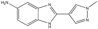 2-(1-methyl-1H-pyrazol-4-yl)-1H-1,3-benzodiazol-5-amine 结构式