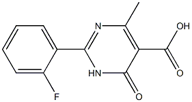 2-(2-fluorophenyl)-4-methyl-6-oxo-1,6-dihydropyrimidine-5-carboxylic acid 结构式