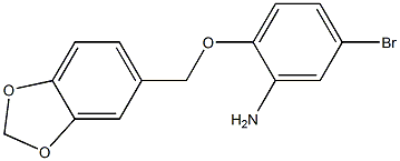 2-(2H-1,3-benzodioxol-5-ylmethoxy)-5-bromoaniline 结构式