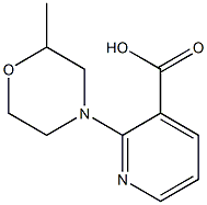 2-(2-methylmorpholin-4-yl)pyridine-3-carboxylic acid 结构式