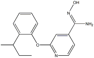 2-(2-sec-butylphenoxy)-N'-hydroxypyridine-4-carboximidamide 结构式