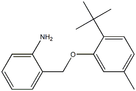 2-(2-tert-butyl-5-methylphenoxymethyl)aniline 结构式