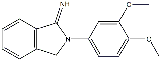 2-(3,4-dimethoxyphenyl)-2,3-dihydro-1H-isoindol-1-imine 结构式