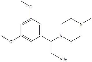 2-(3,5-dimethoxyphenyl)-2-(4-methylpiperazin-1-yl)ethan-1-amine 结构式