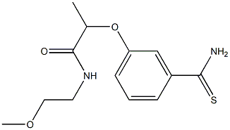 2-(3-carbamothioylphenoxy)-N-(2-methoxyethyl)propanamide 结构式