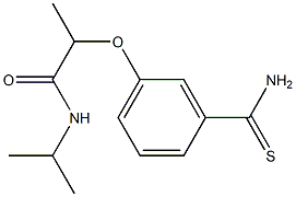 2-(3-carbamothioylphenoxy)-N-(propan-2-yl)propanamide 结构式