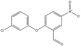 2-(3-chlorophenoxy)-5-nitrobenzaldehyde 结构式