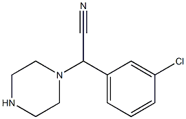 2-(3-chlorophenyl)-2-(piperazin-1-yl)acetonitrile 结构式