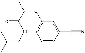 2-(3-cyanophenoxy)-N-(2-methylpropyl)propanamide 结构式