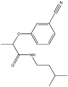 2-(3-cyanophenoxy)-N-(3-methylbutyl)propanamide 结构式