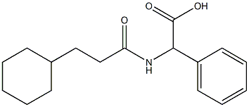 2-(3-cyclohexylpropanamido)-2-phenylacetic acid 结构式