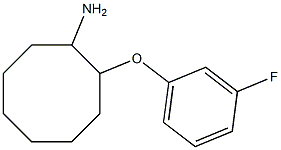 2-(3-fluorophenoxy)cyclooctan-1-amine 结构式