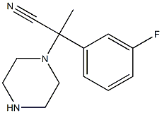 2-(3-fluorophenyl)-2-(piperazin-1-yl)propanenitrile 结构式