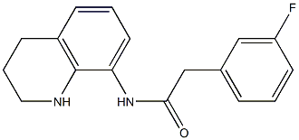 2-(3-fluorophenyl)-N-(1,2,3,4-tetrahydroquinolin-8-yl)acetamide 结构式