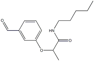 2-(3-formylphenoxy)-N-pentylpropanamide 结构式