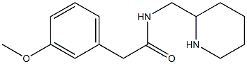 2-(3-methoxyphenyl)-N-(piperidin-2-ylmethyl)acetamide 结构式