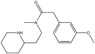 2-(3-methoxyphenyl)-N-methyl-N-[2-(piperidin-2-yl)ethyl]acetamide 结构式