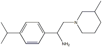 2-(3-methylpiperidin-1-yl)-1-[4-(propan-2-yl)phenyl]ethan-1-amine 结构式