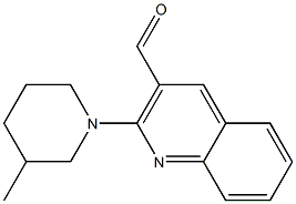 2-(3-methylpiperidin-1-yl)quinoline-3-carbaldehyde 结构式