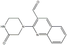 2-(3-oxopiperazin-1-yl)quinoline-3-carbaldehyde 结构式