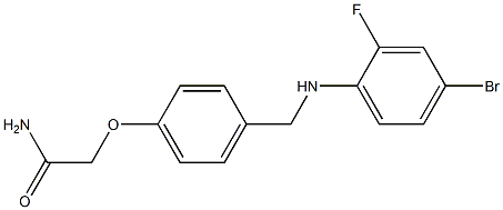 2-(4-{[(4-bromo-2-fluorophenyl)amino]methyl}phenoxy)acetamide 结构式