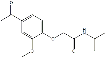 2-(4-acetyl-2-methoxyphenoxy)-N-isopropylacetamide 结构式