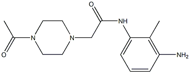 2-(4-acetylpiperazin-1-yl)-N-(3-amino-2-methylphenyl)acetamide 结构式